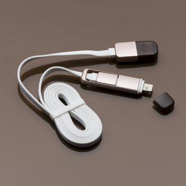 Cabo de dados USB com entradas V8(android) e Iphone 5.