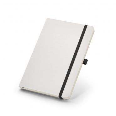 Caderno capa dura. Com porta esferográfica..