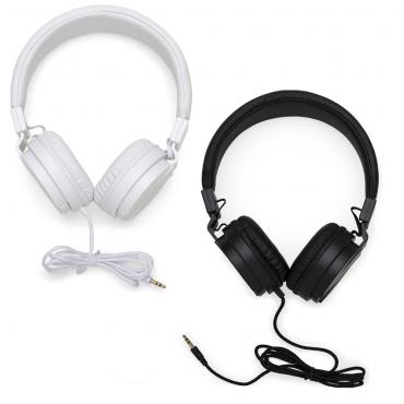 Headfone estéreo material em plástico resistente com haste(revestida de espuma)