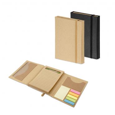 Kit para escritório. Cartão. Com caderno.