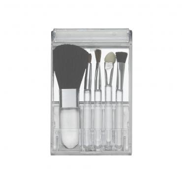 Kit pincel 5 peças em estojo plástico com visor transparente