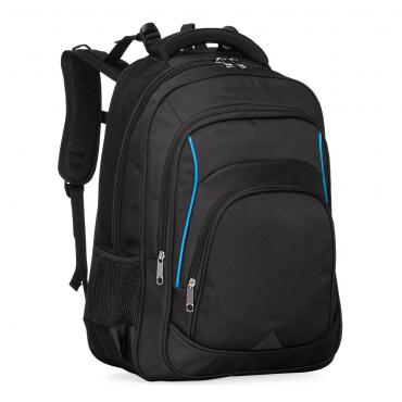 Mochila de alta confecção em poliéster com detalhes em nylon.