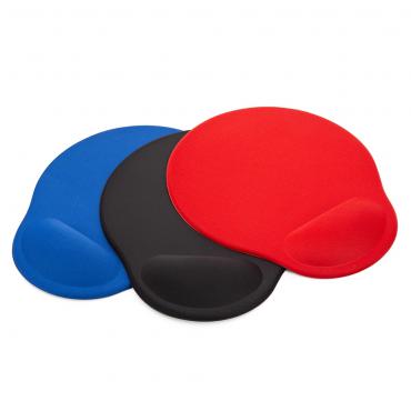 Mouse Pad ergonômico de neoprene com apoio para o punho de espuma.