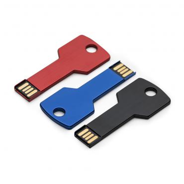 Pen drive alumínio formato chave 4GB.