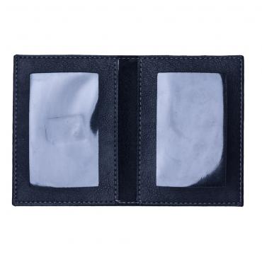 Porta documento em couro com 2 bolsos