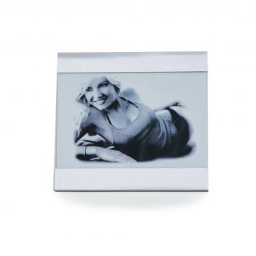 Porta retrato com duas chapas metálicas
