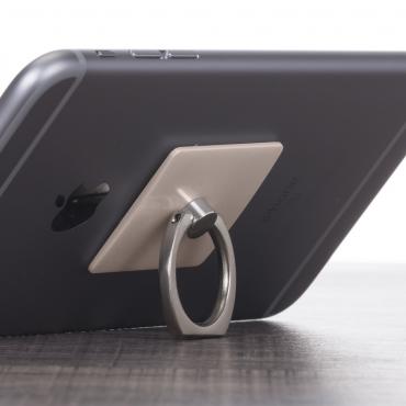 Suporte plástico para celular com alça giratória